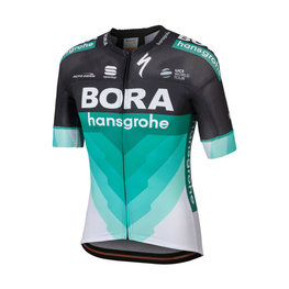 SPORTFUL джерсі з коротким рукавом - BORA HANSGROHE 2018 - білі/зелений/чорний
