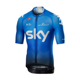CASTELLI джерсі з коротким рукавом - TEAM SKY 2019 - білі/світло-блакитний/чорний