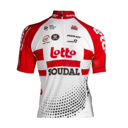 джерсі з коротким рукавом - LOTTO SOUDAL 19 KIDS - білі/червоний